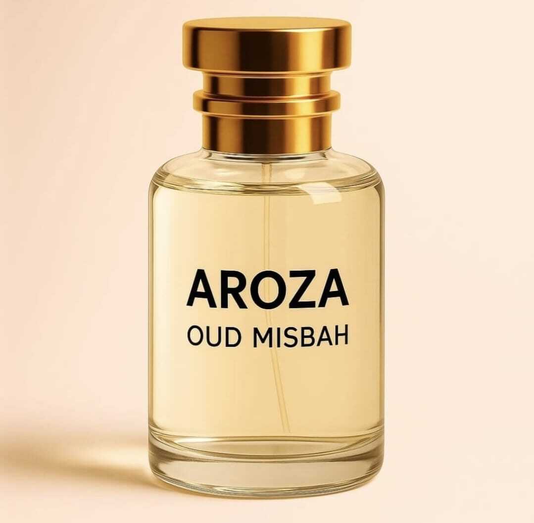 AROZA Oud Misbah Perfume Kashmiri oud amber radiant luxury fragrance bottle